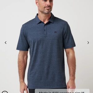 TravisMathew “Heater” Golf Polo Men’s Large Heathered Performance NWT